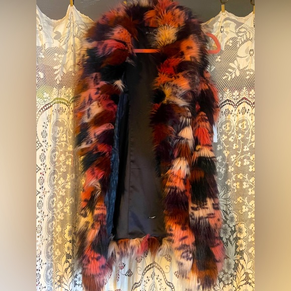 Blanc Noir multicolored faux fur vest - Picture 3 of 5
